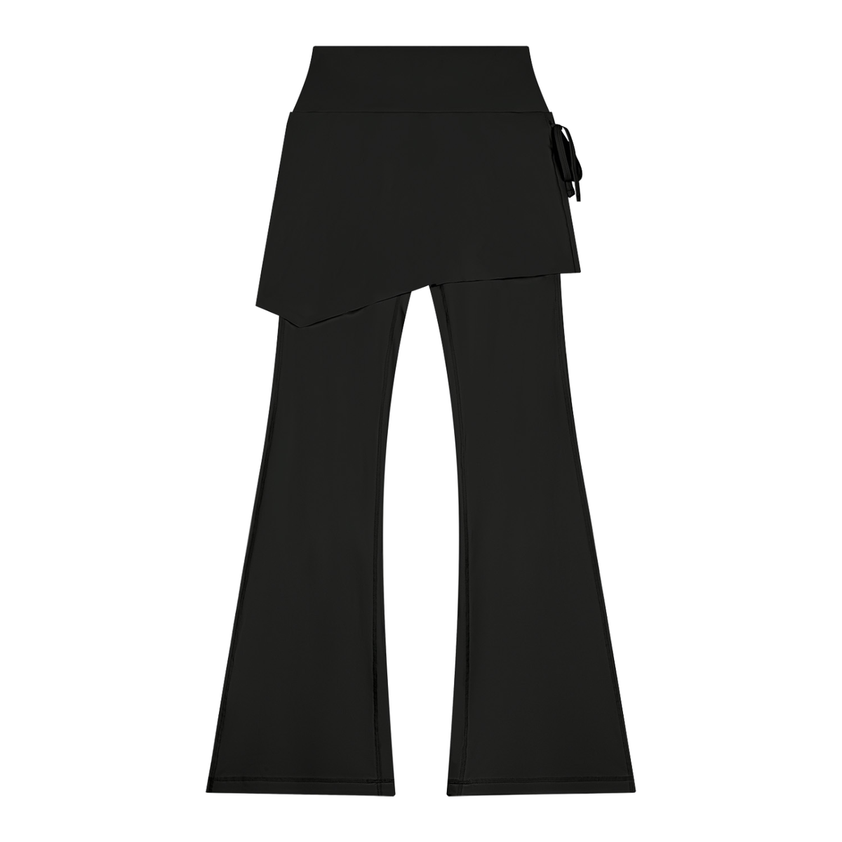 Women's Skirted Flare Yoga Leggings in black