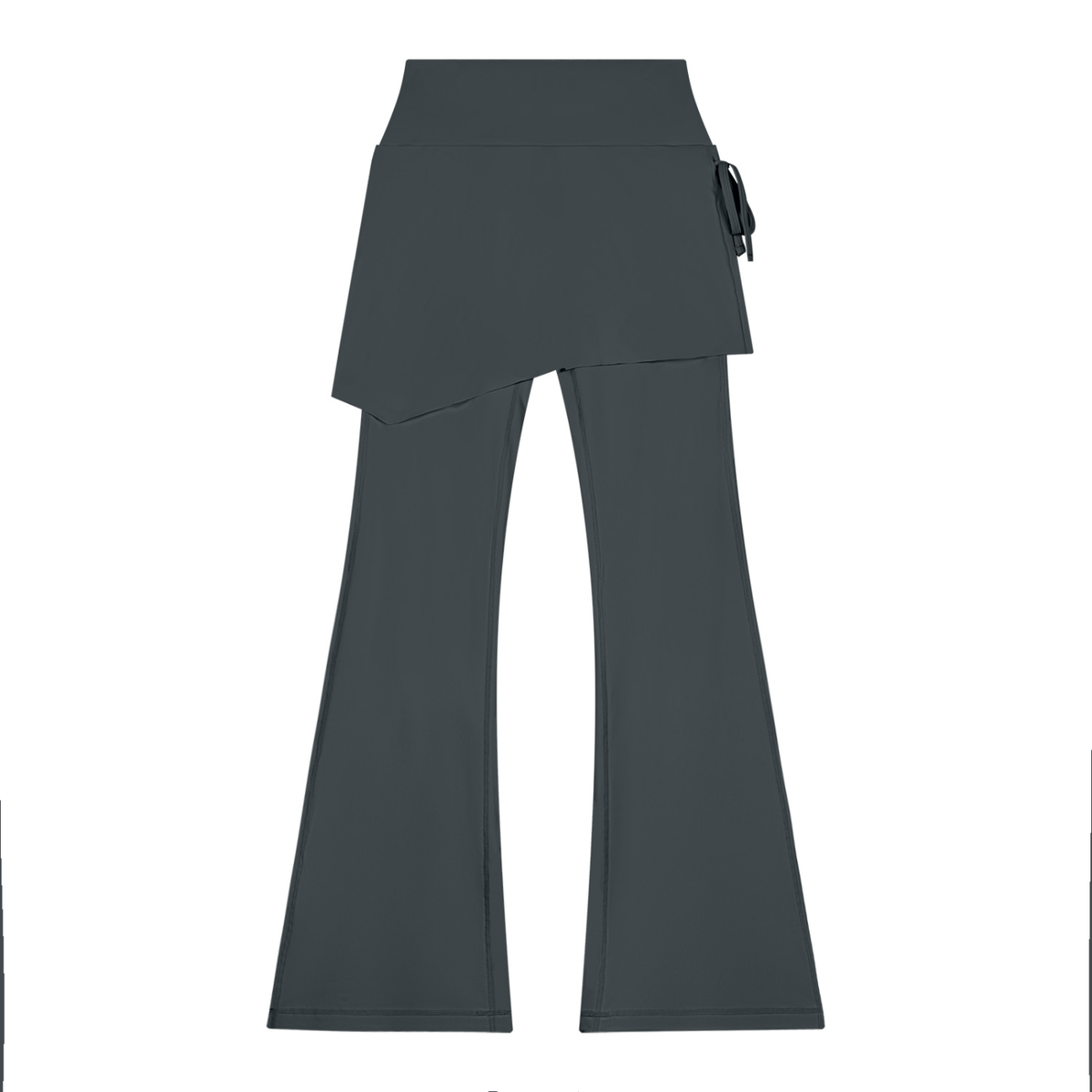 Women's Skirted Flare Yoga Leggings in dark gray