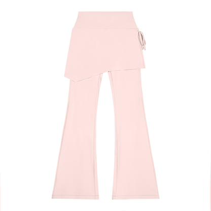 Women's Skirted Flare Yoga Leggings in light pink
