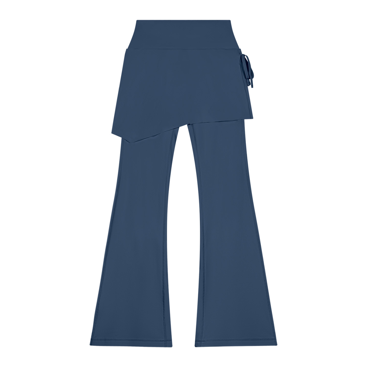 Women's Skirted Flare Yoga Leggings in navy blue