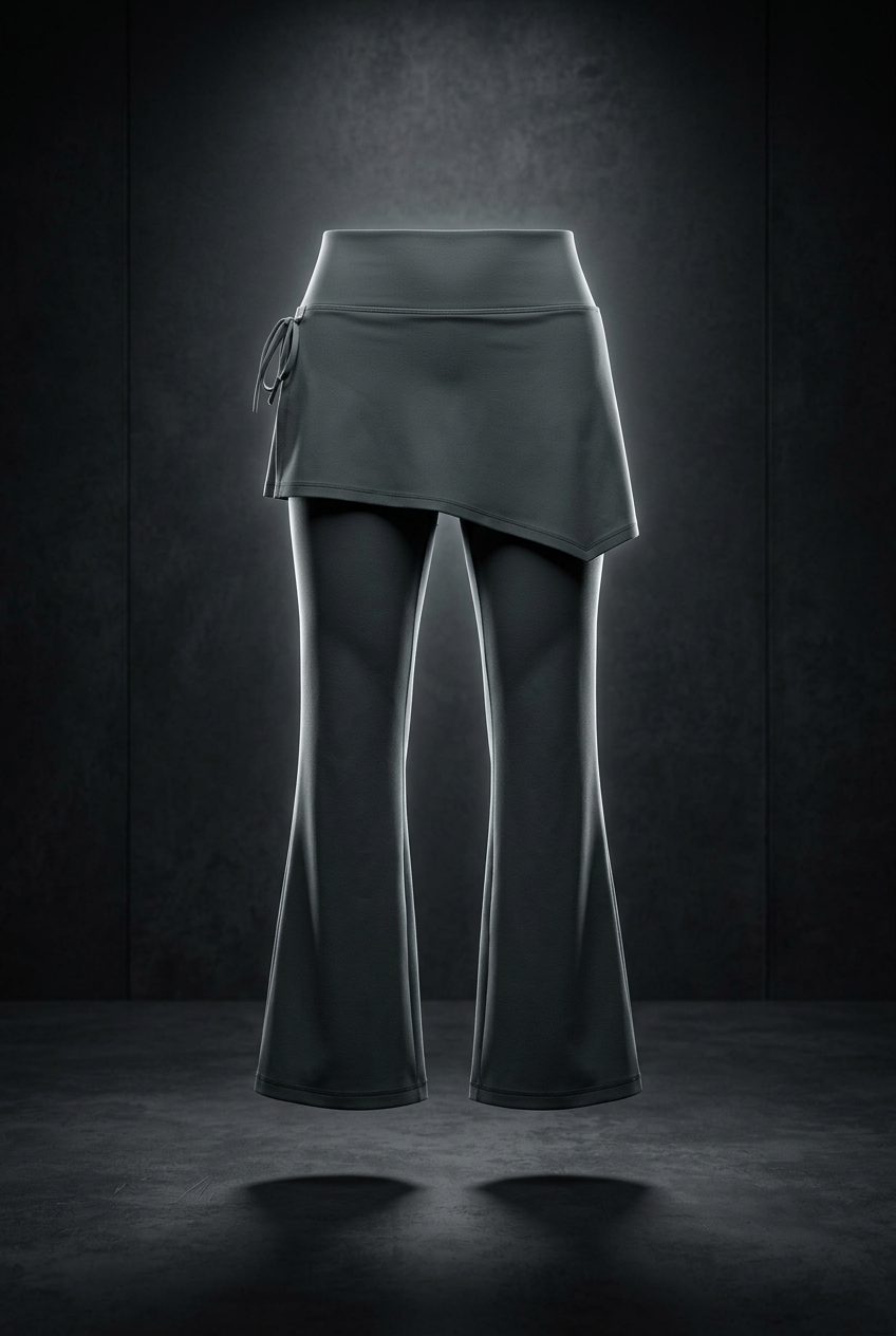 Women's Skirted Flare Yoga Leggings, view 1