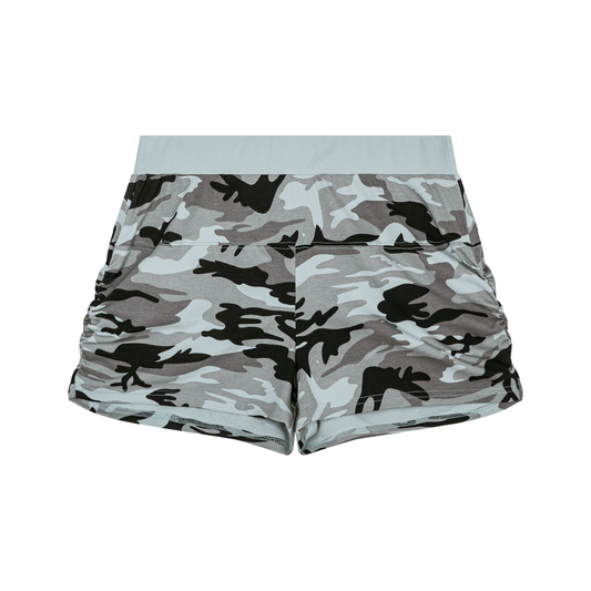 Women's Slim Camo Shorts in light blue camo