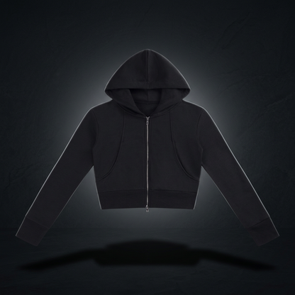 Women's Slim Crop Full Zip Hoodie