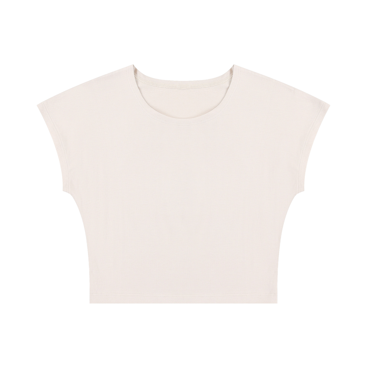 Women's Slim Crop T-Shirt in apricot