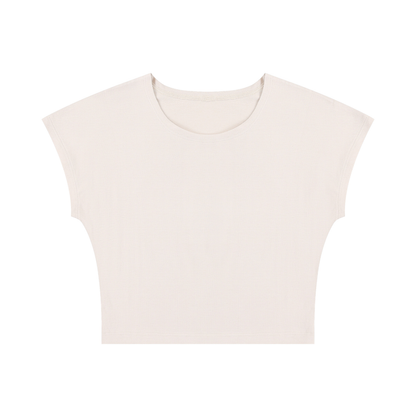 Women's Slim Crop T-Shirt in apricot