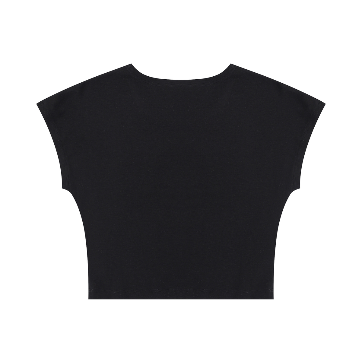 Women's Slim Crop T-Shirt in black, alternate angle
