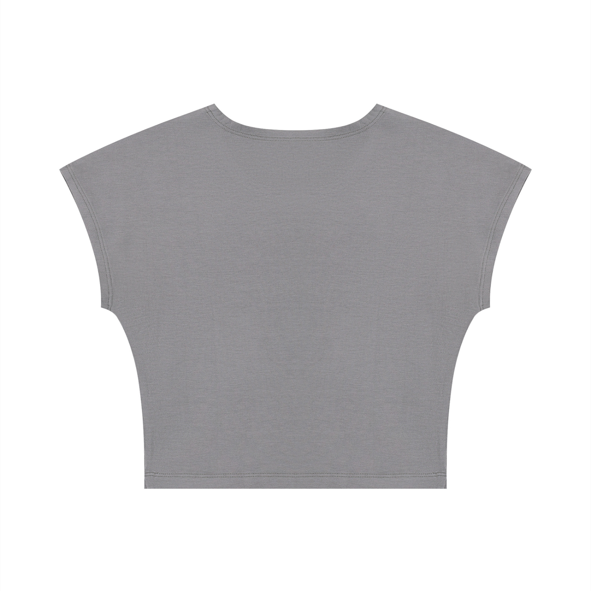 Women's Slim Crop T-Shirt in gray, alternate angle