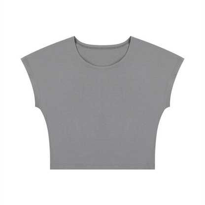 Women's Slim Crop T-Shirt in gray