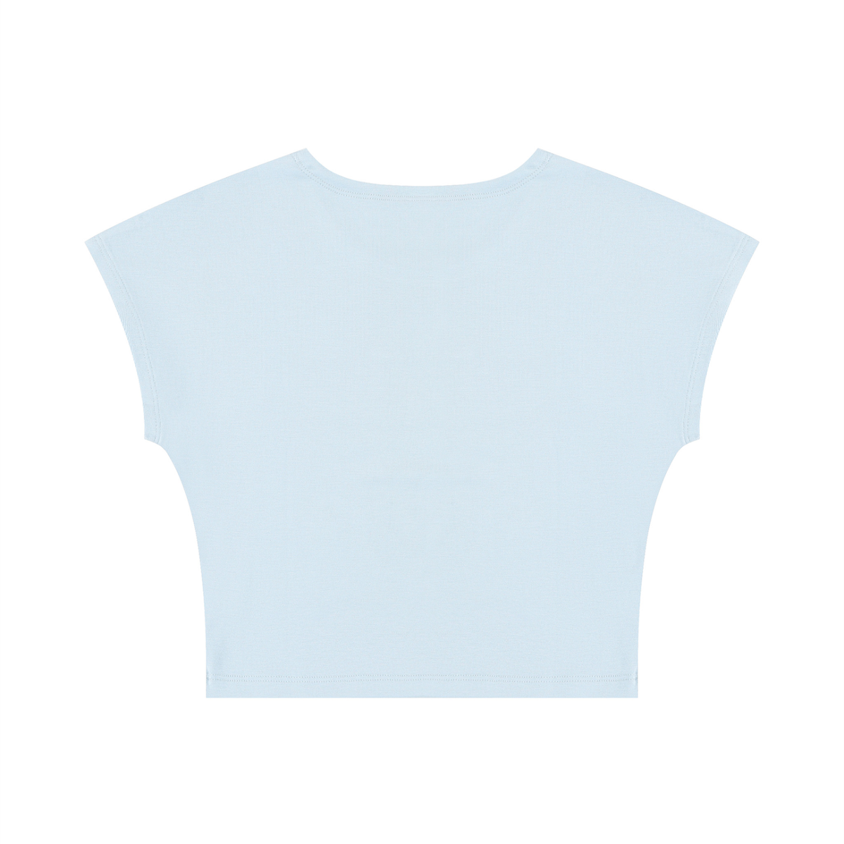 Women's Slim Crop T-Shirt in light blue, alternate angle