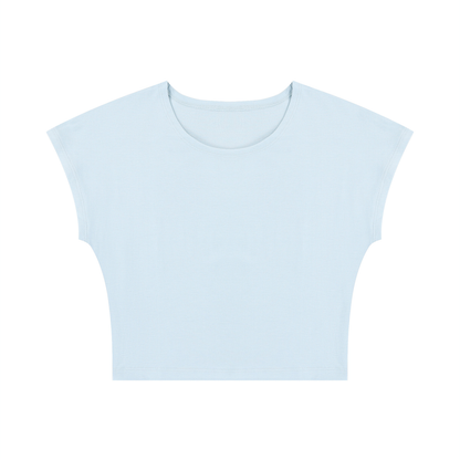 Women's Slim Crop T-Shirt in light blue