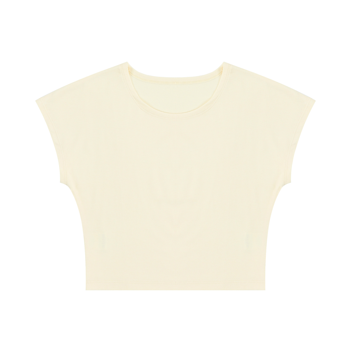Women's Slim Crop T-Shirt in light yellow