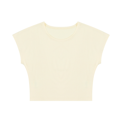 Women's Slim Crop T-Shirt in light yellow