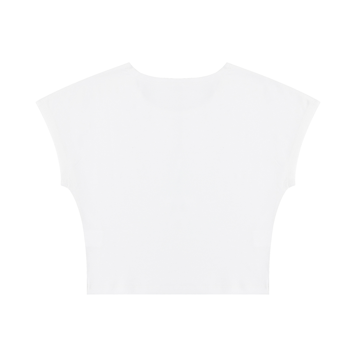 Women's Slim Crop T-Shirt in white, alternate angle
