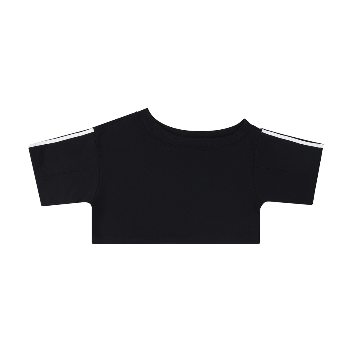 Women's Slim Fit Asymmetrical Neck T-Shirt in black