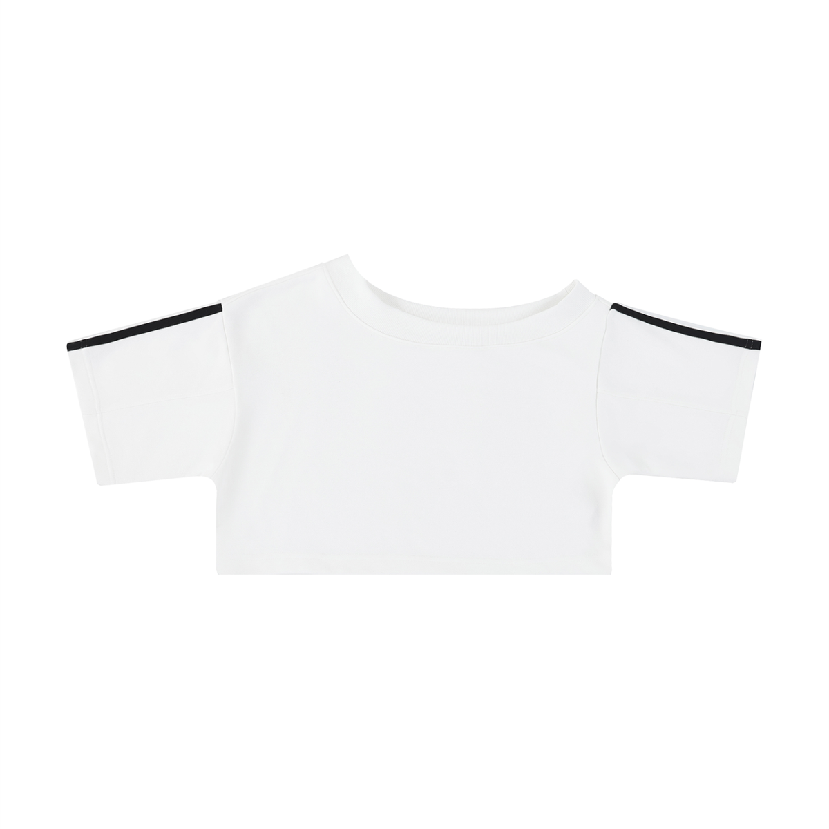Women's Slim Fit Asymmetrical Neck T-Shirt in white