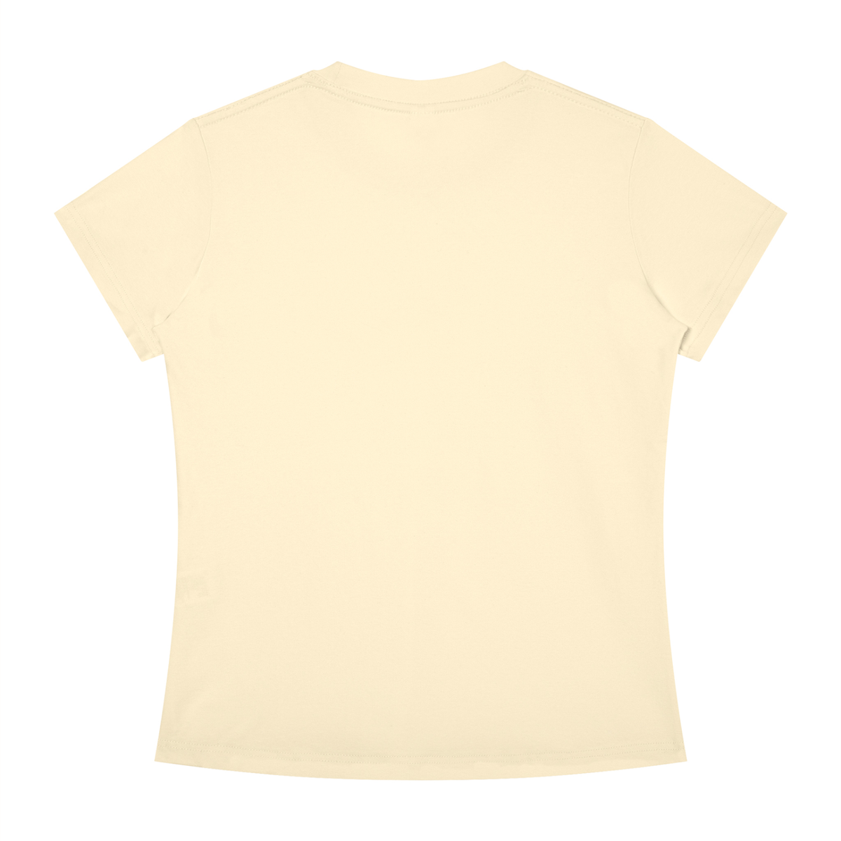 Women's Slim Fit Crewneck T-Shirt in apricot, alternate angle