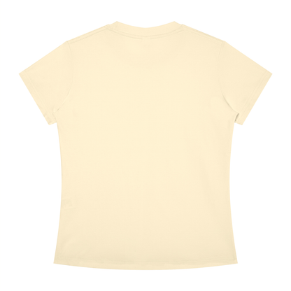 Women's Slim Fit Crewneck T-Shirt in apricot, alternate angle