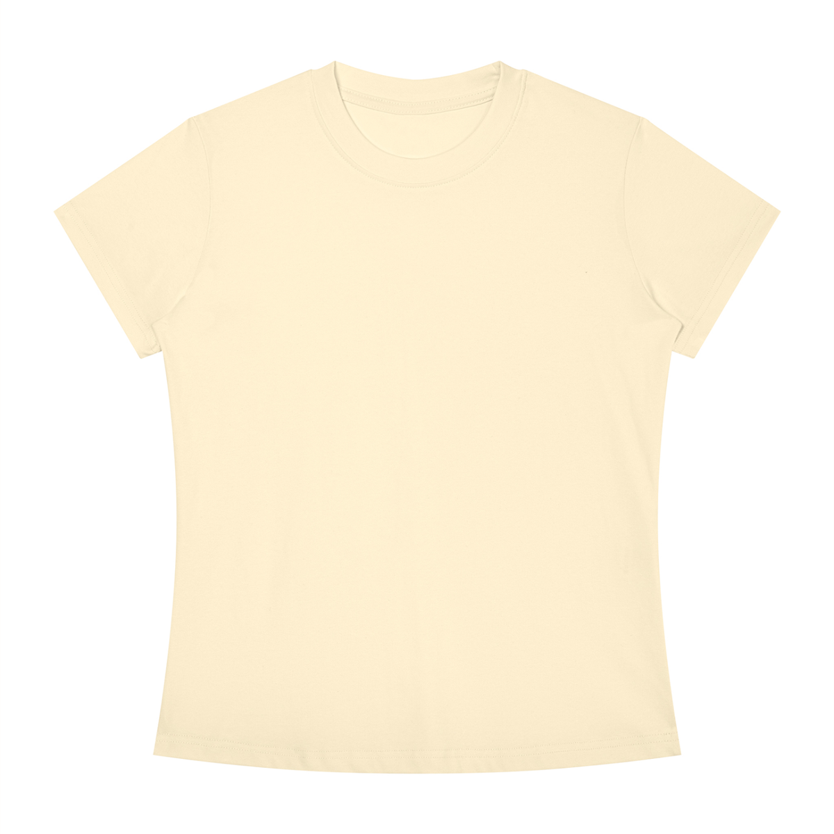Women's Slim Fit Crewneck T-Shirt in apricot