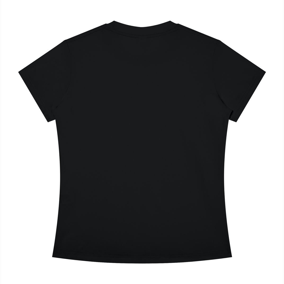 Women's Slim Fit Crewneck T-Shirt in black, alternate angle