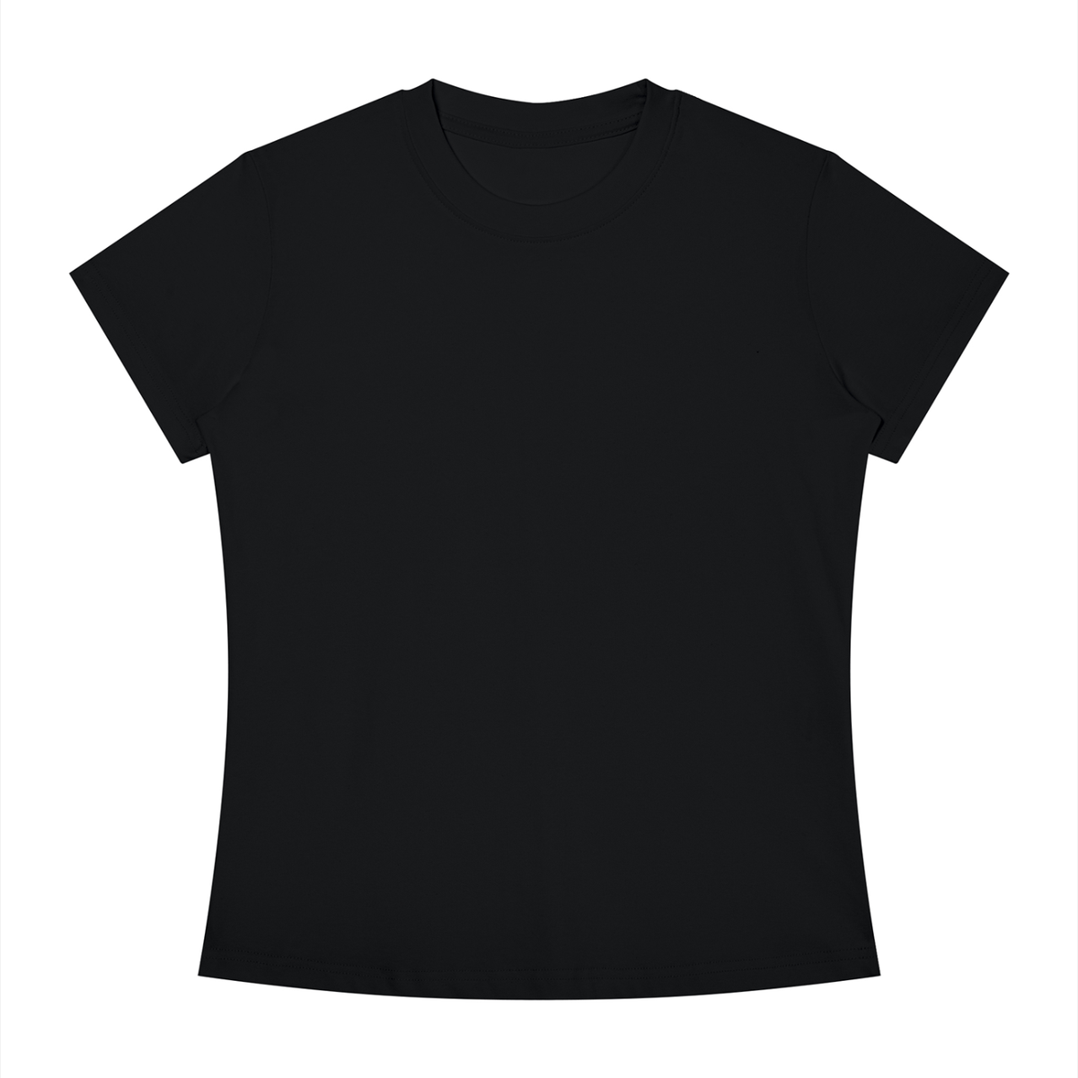 Women's Slim Fit Crewneck T-Shirt in black