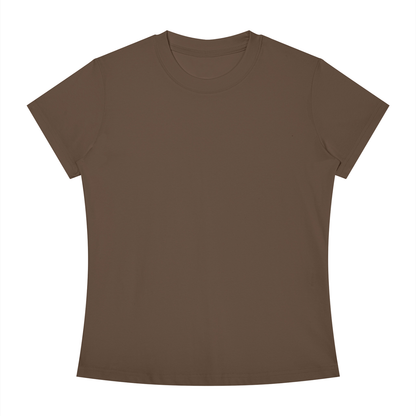 Women's Slim Fit Crewneck T-Shirt in coffee