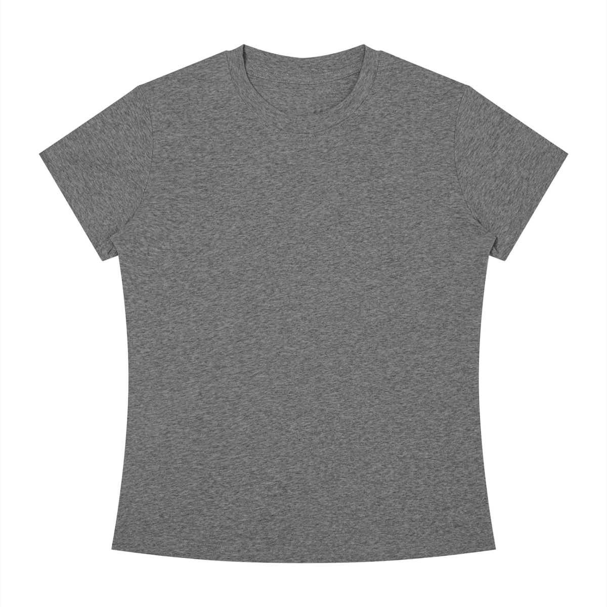 Women's Slim Fit Crewneck T-Shirt in dark gray