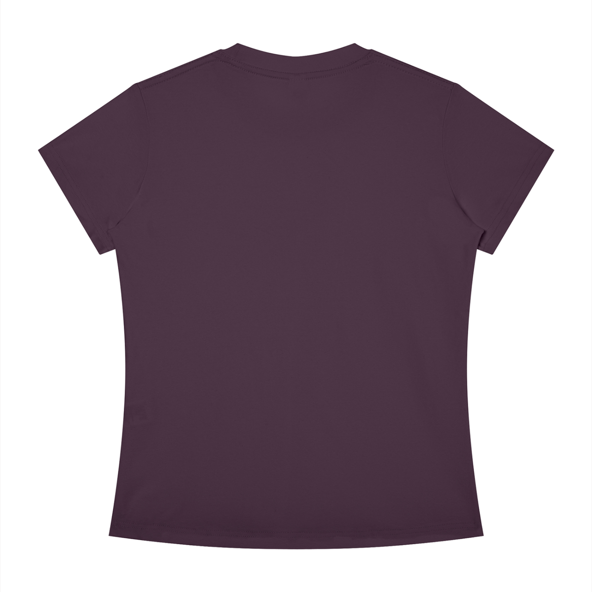 Women's Slim Fit Crewneck T-Shirt in deep purple, alternate angle