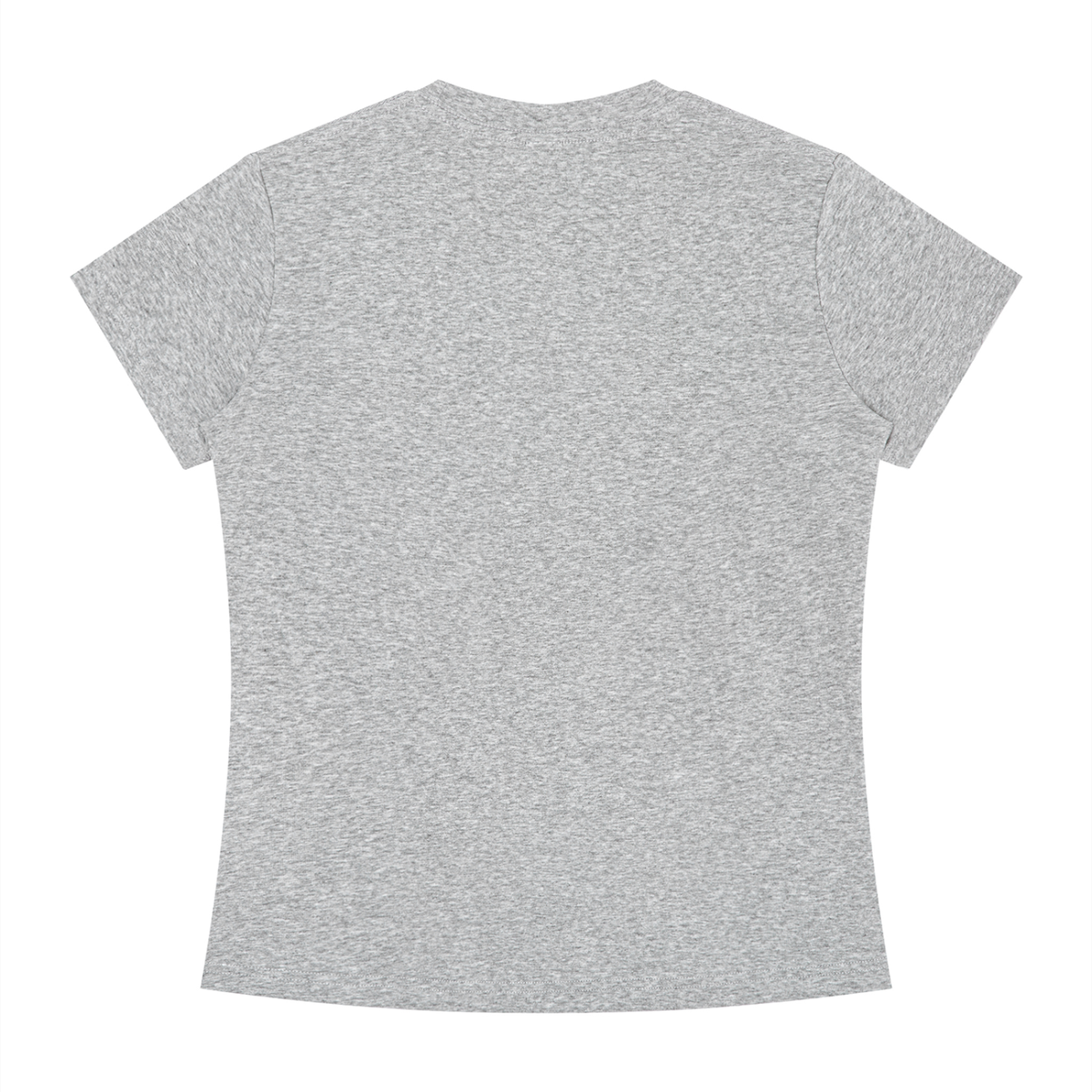 Women's Slim Fit Crewneck T-Shirt in flower gray, alternate angle