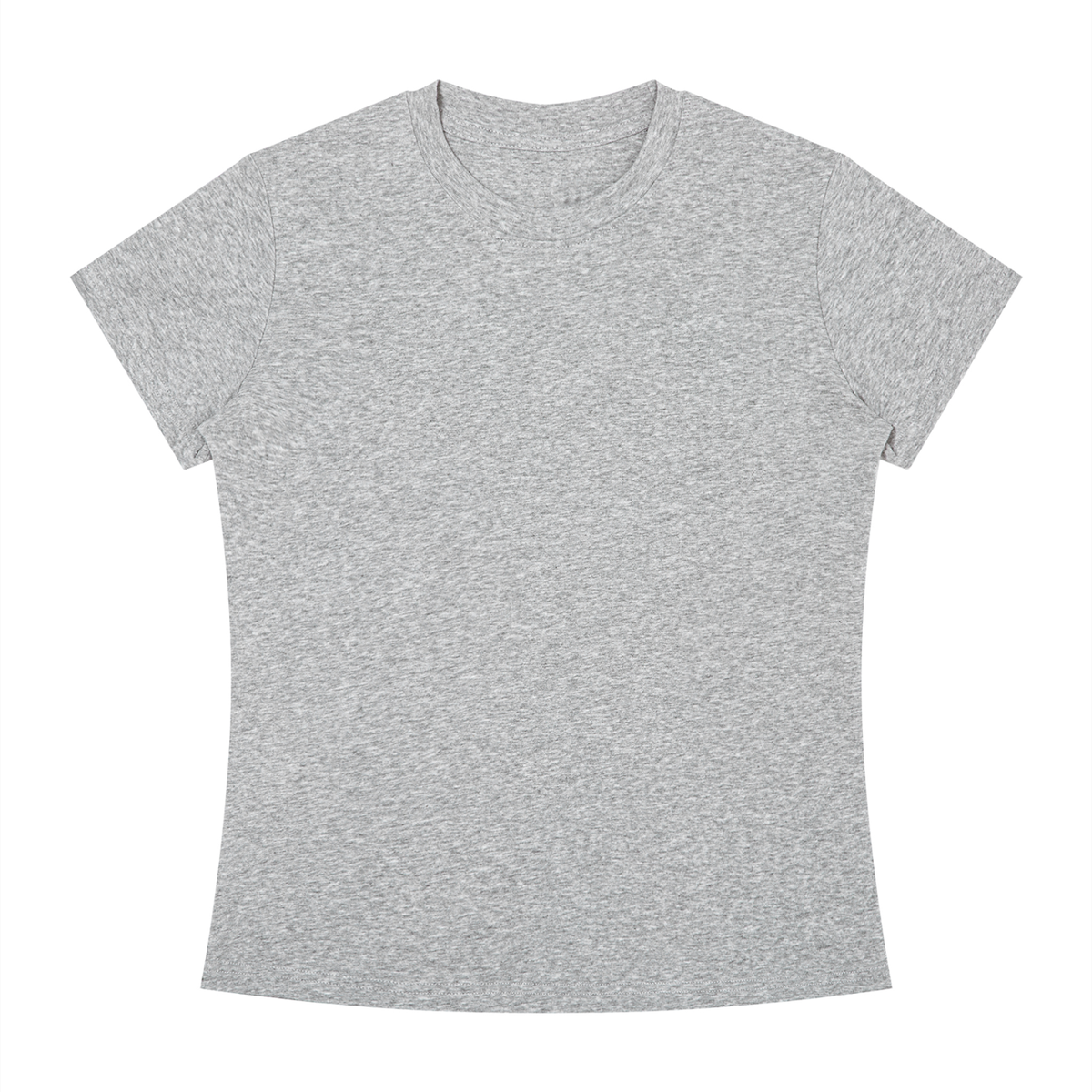 Women's Slim Fit Crewneck T-Shirt in flower gray