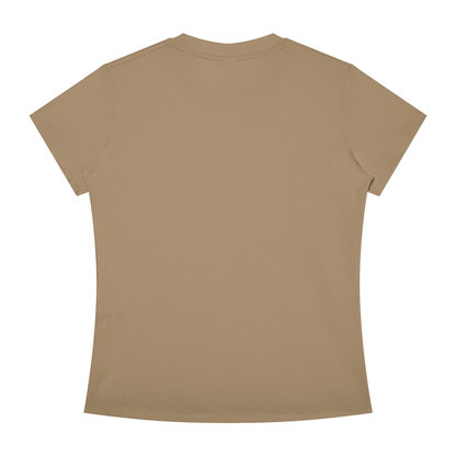 Women's Slim Fit Crewneck T-Shirt in khaki, alternate angle