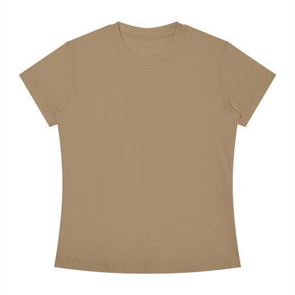 Women's Slim Fit Crewneck T-Shirt in khaki
