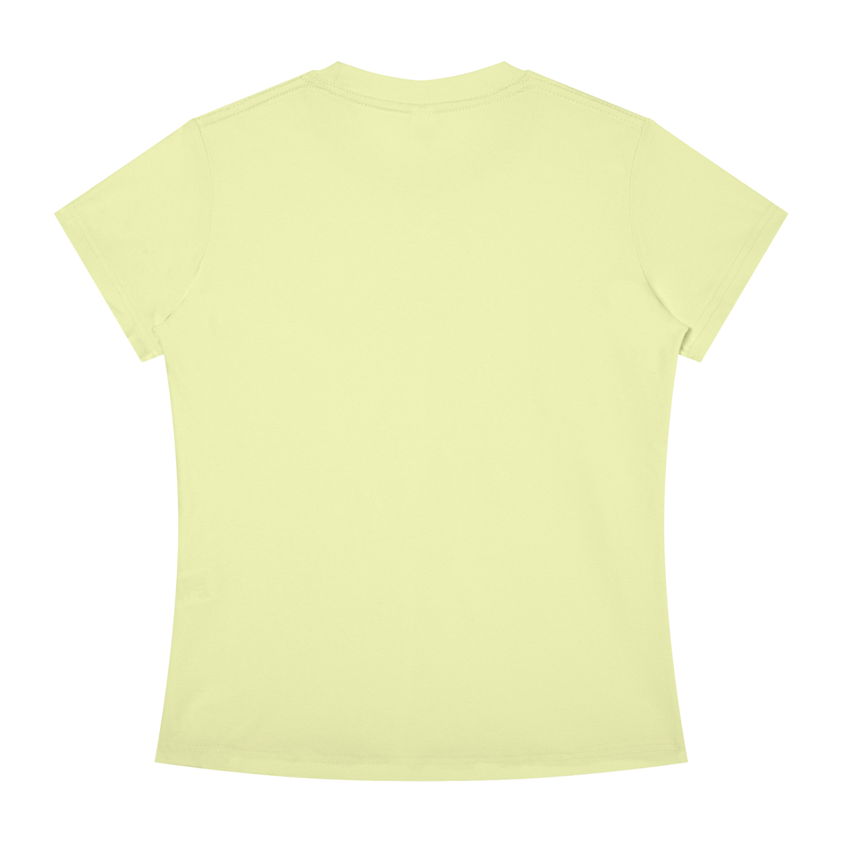 Women's Slim Fit Crewneck T-Shirt in light green, alternate angle