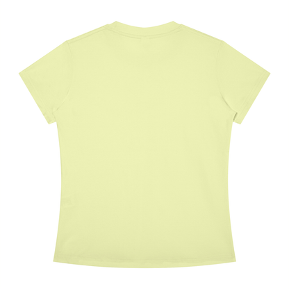 Women's Slim Fit Crewneck T-Shirt in light green, alternate angle
