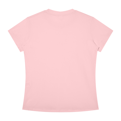 Women's Slim Fit Crewneck T-Shirt in light pink, alternate angle