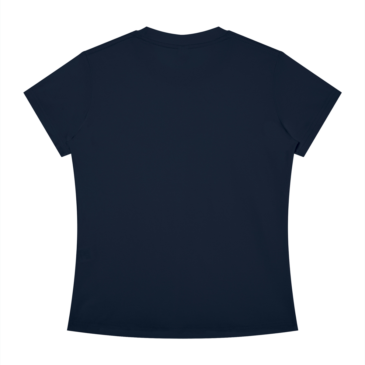 Women's Slim Fit Crewneck T-Shirt in navy blue, alternate angle