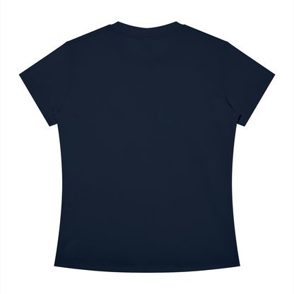 Women's Slim Fit Crewneck T-Shirt in navy blue, alternate angle