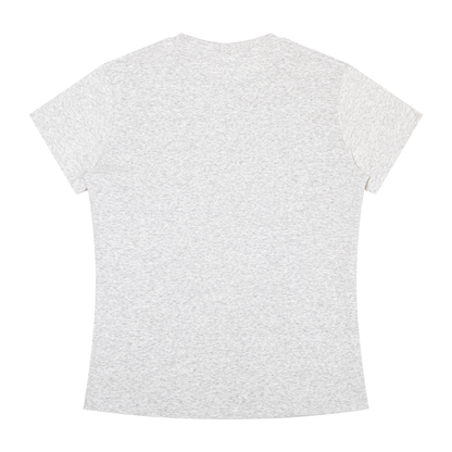 Women's Slim Fit Crewneck T-Shirt in oat gray, alternate angle