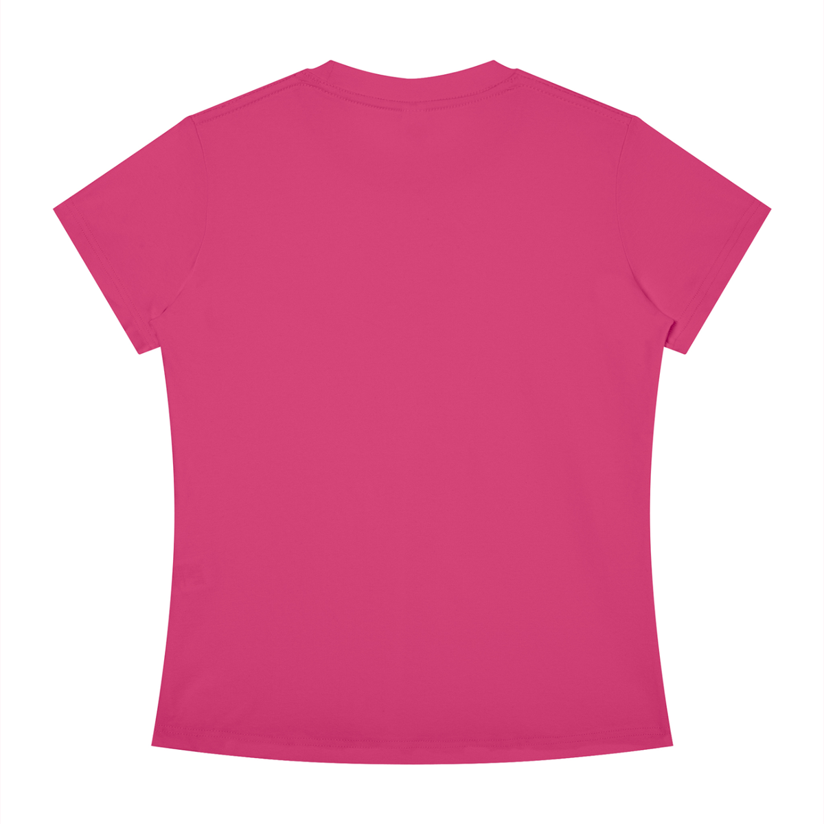Women's Slim Fit Crewneck T-Shirt in rose red, alternate angle