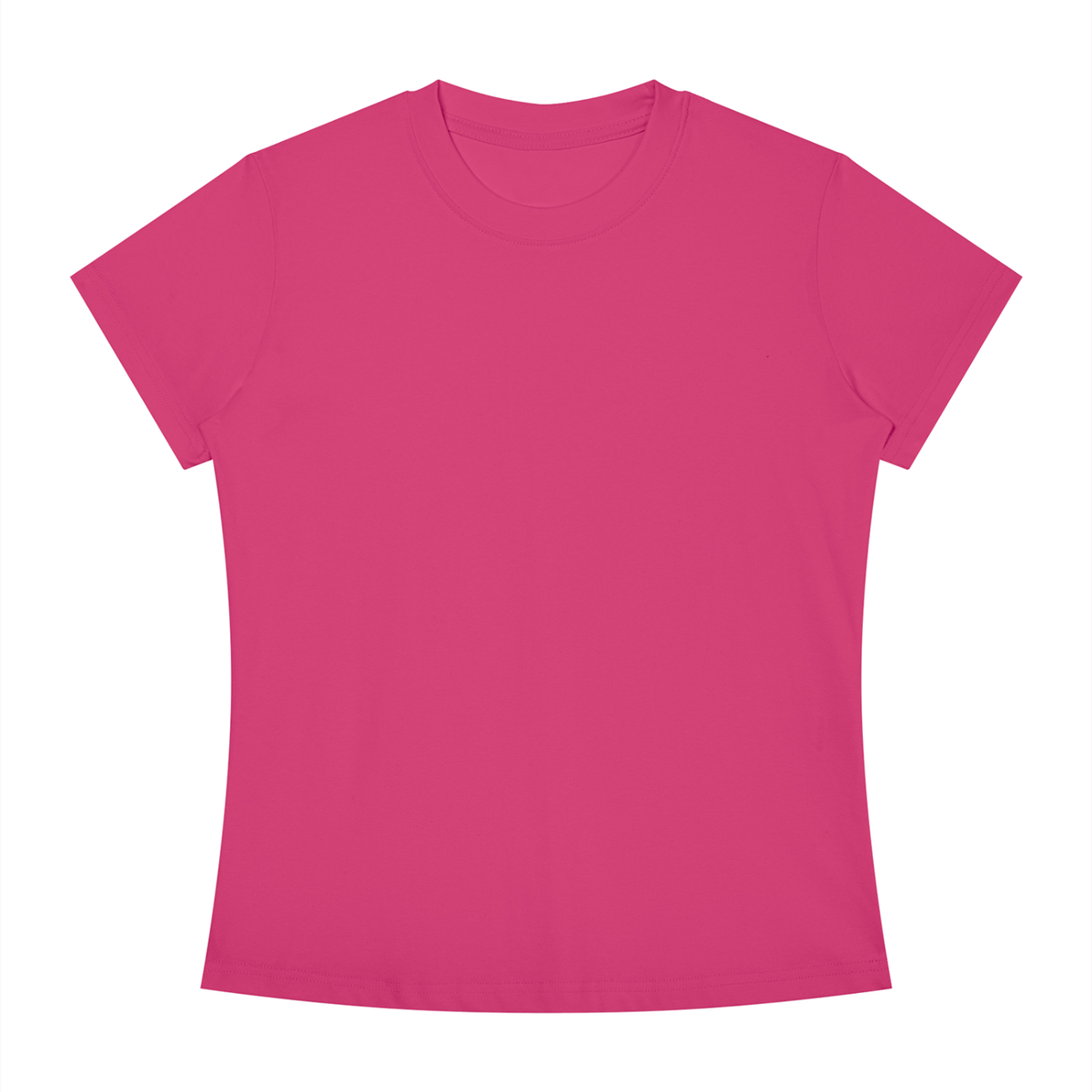 Women's Slim Fit Crewneck T-Shirt in rose red