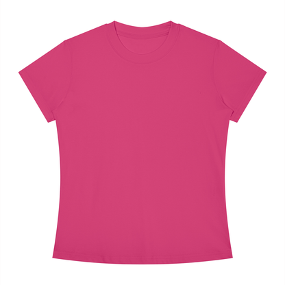 Women's Slim Fit Crewneck T-Shirt in rose red