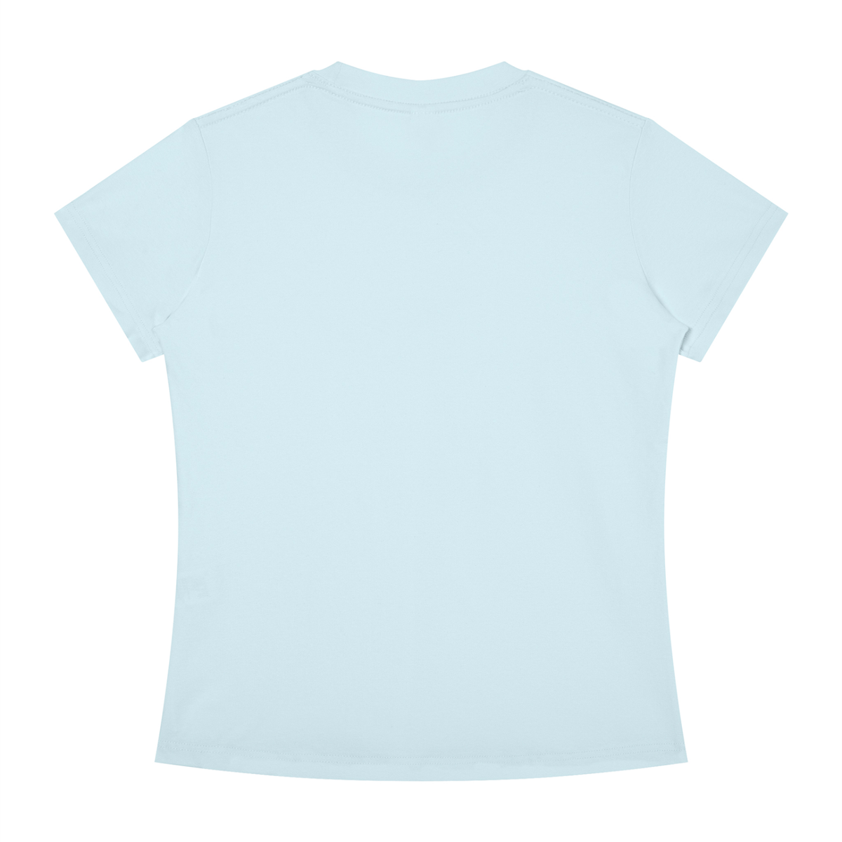 Women's Slim Fit Crewneck T-Shirt in sky blue, alternate angle