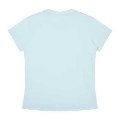 Women's Slim Fit Crewneck T-Shirt in sky blue, alternate angle
