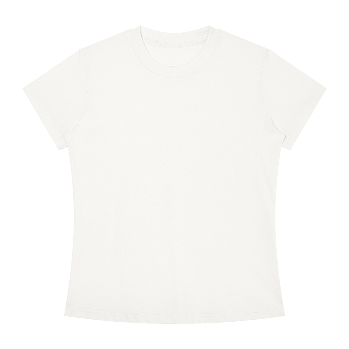 Women's Slim Fit Crewneck T-Shirt in white
