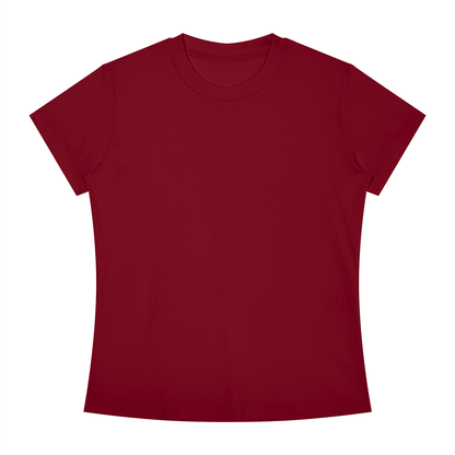 Women's Slim Fit Crewneck T-Shirt in wine red