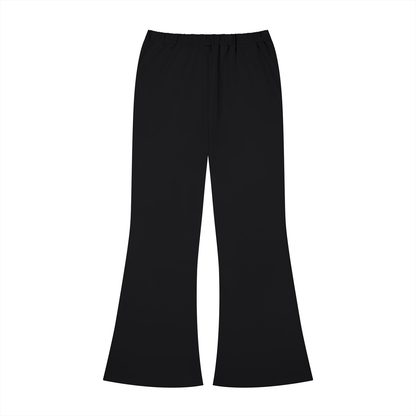 Women's Slim-Fit Flared Sweatpants in black, alternate angle