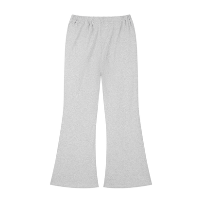 Women's Slim-Fit Flared Sweatpants in flower gray, alternate angle