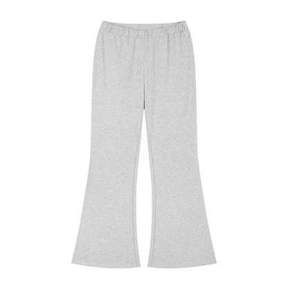 Women's Slim-Fit Flared Sweatpants in flower gray