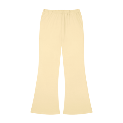 Women's Slim-Fit Flared Sweatpants in light apricot, alternate angle