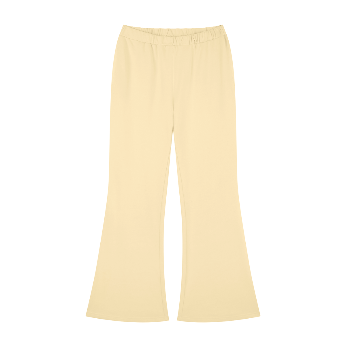 Women's Slim-Fit Flared Sweatpants in light apricot