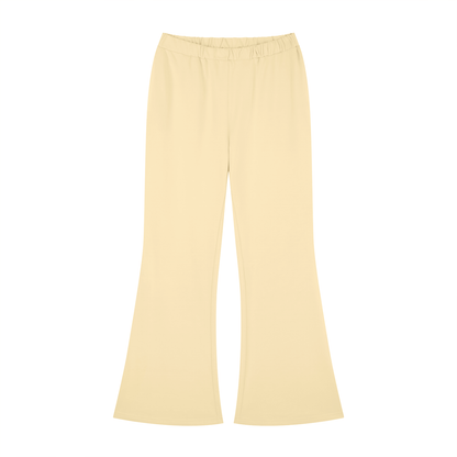 Women's Slim-Fit Flared Sweatpants in light apricot